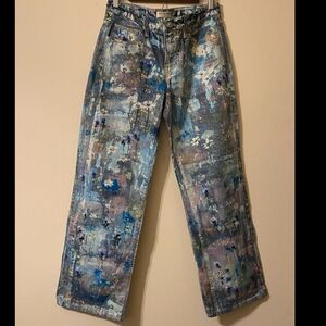 WE THE FREE By FP | Floral Painted Pattern Jeans
